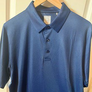 Callaway Mens Golf Polo Shirt Blue Print Size Large